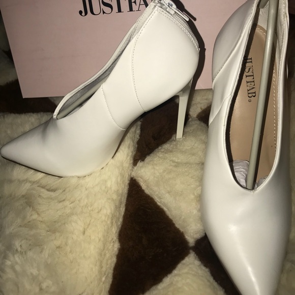 Justfab White Marlo Booties - Picture 2 of 6